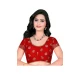 Red Color Raw Silk Plus Size Readymade Party Blouse -4744041