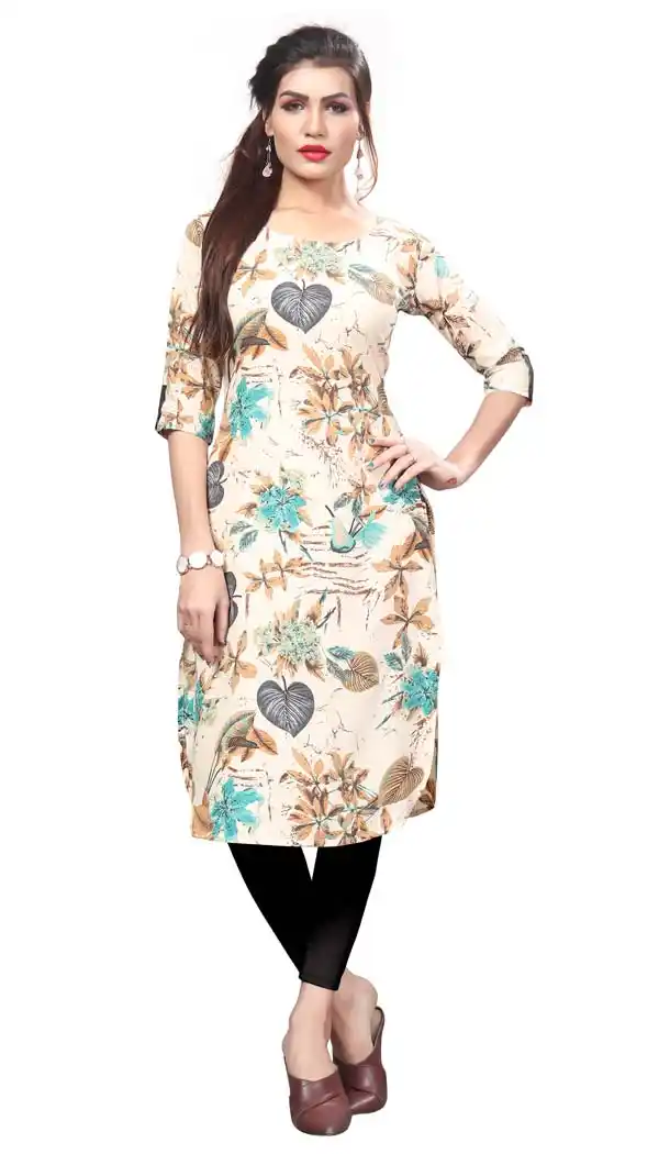 Multicolor Color Crape Casual Wear Readymade Kurti -4934226