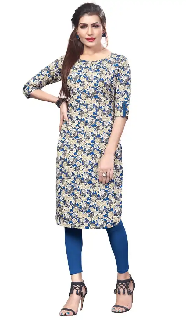 Scintillating Multicolor Color Crape Casual Wear Readymade Kurti -4934228