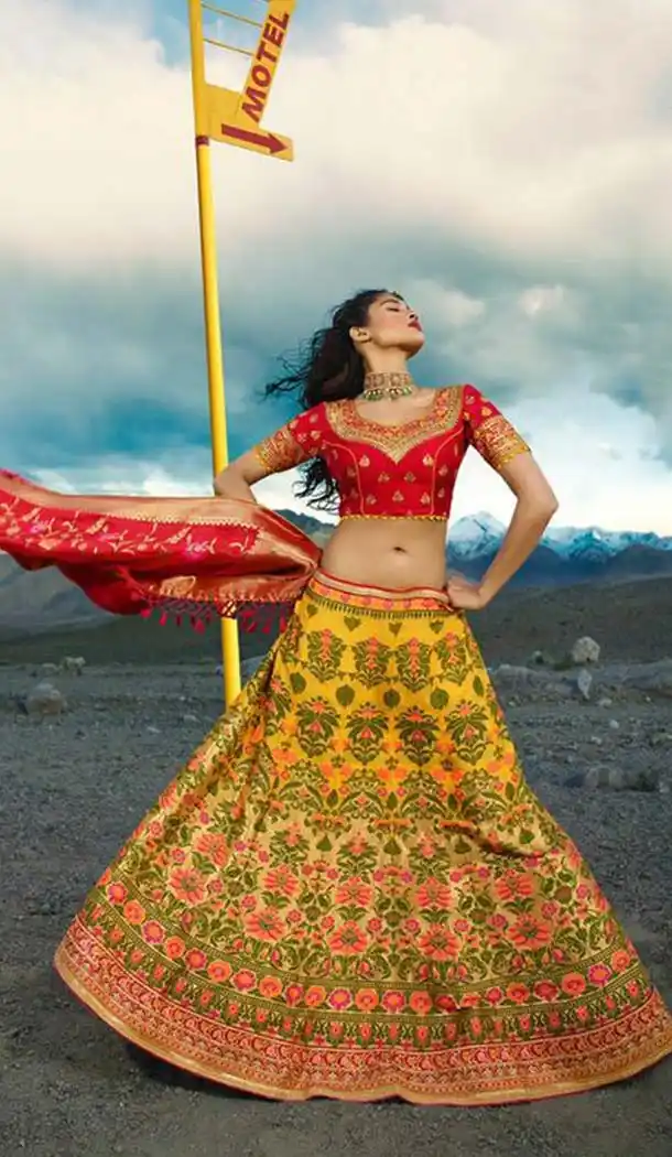 Yellow Color Silk Designer Wedding Lehenga Choli -426662267