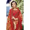 party wear saree on heenastyle