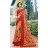 party wear saree on heenastyle