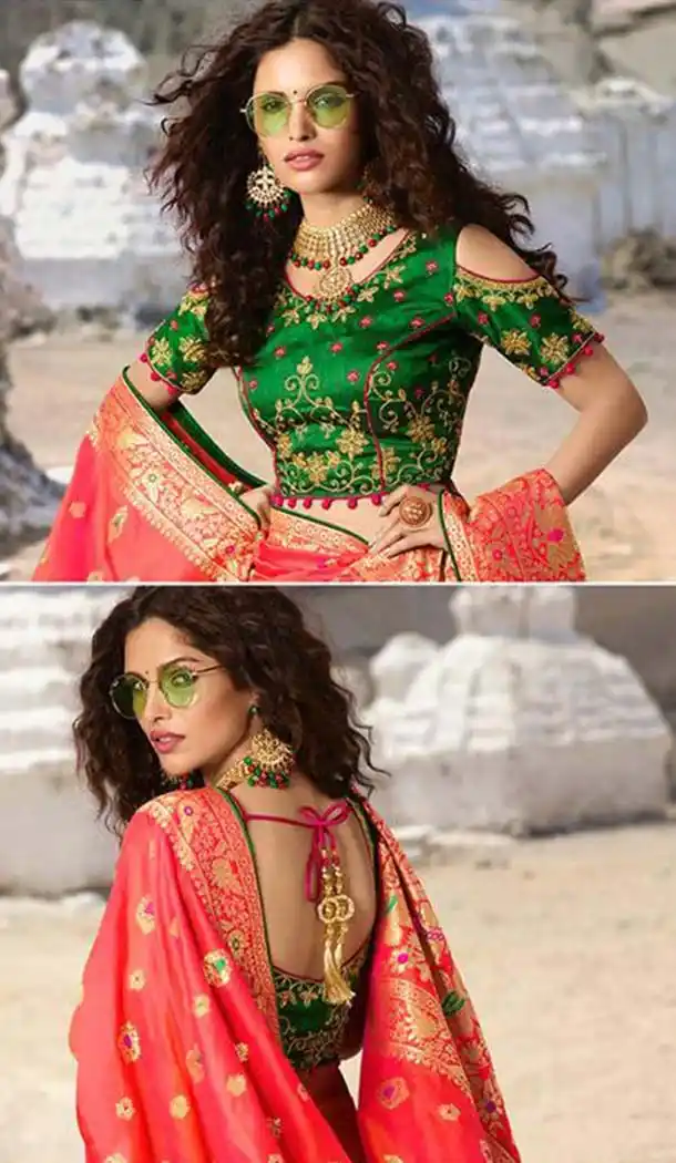 Contemporary Rani Pink Color Silk Embroidery Designer Sarees -426762282