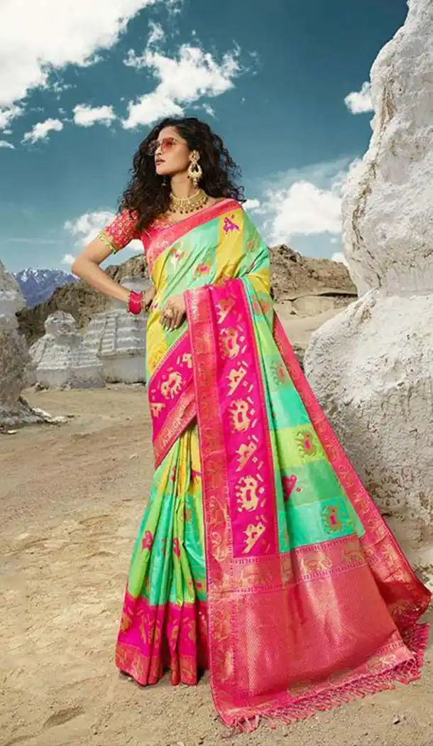 Enigmatic Multicolour Silk Embroidery Designer Sarees -426762287