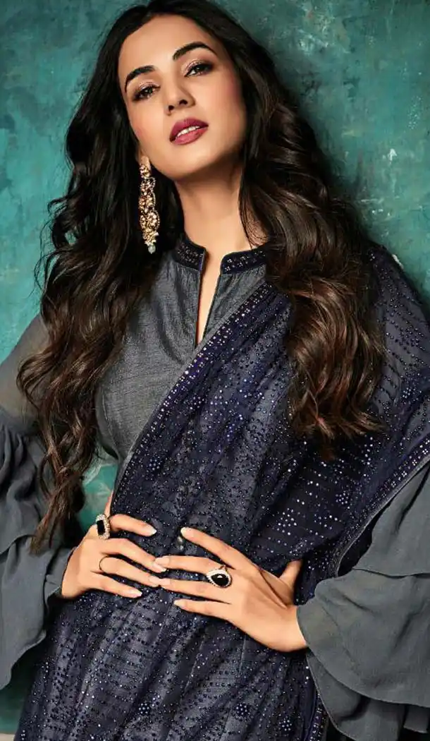 Grey Color Pure Silk Designer Party Wear Salwar Suit -595474037