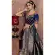 Grey Color Banarasi Silk Mehendi Sangeet Wear Lehenga Choli -618677190