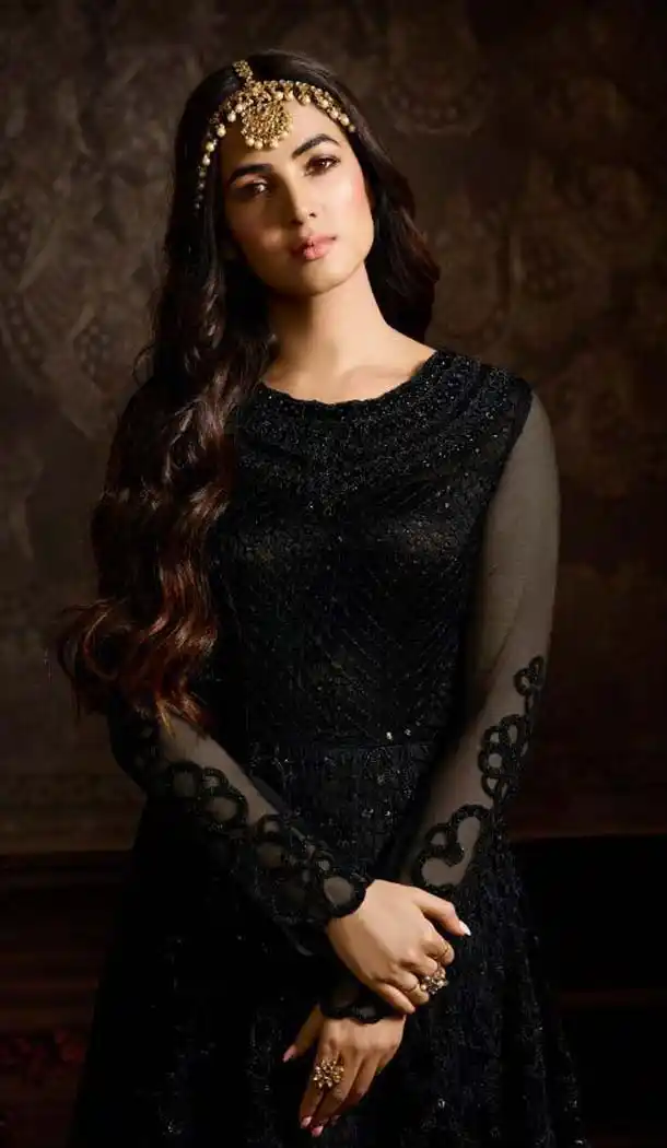 Black Color Net Designer Style Wedding Wear Salwar Kameez -637679778
