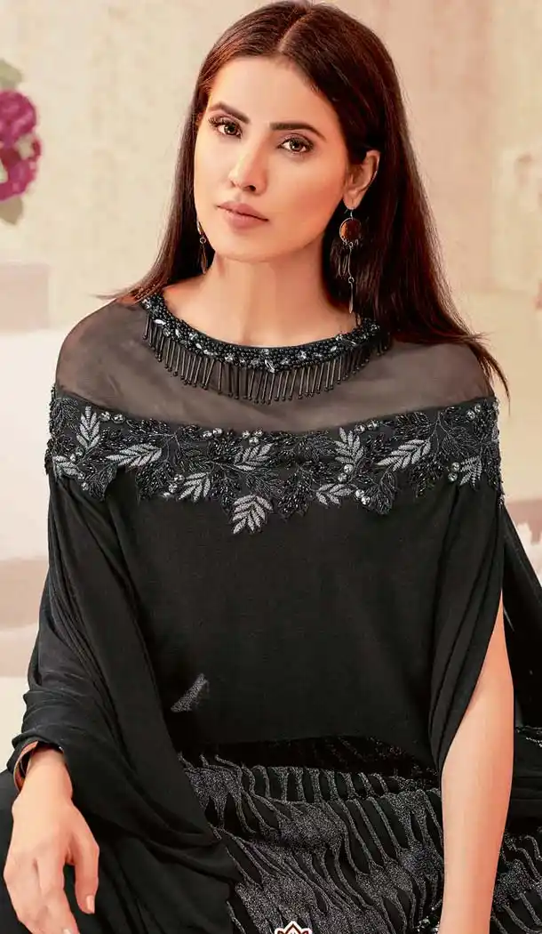 Gorgeous Black Color Fancy Lycra Designer Fancy Lehenga Choli -640880098
