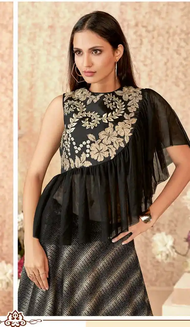 Black Color Taffeta Silk Lycra Designer Fancy Lehenga Choli -640880102