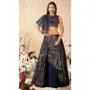 Navy Blue Color Taffeta Silk Lycra Designer Fancy Lehenga Choli