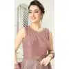 Dusty Peach Color Silk Designer Readymade Salwar Kameez