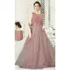 Dusty Peach Color Silk Designer Readymade Salwar Kameez