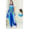 Blue Color Jacquard Designer Readymade Salwar Kameez