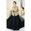 Gold Color Silk Georgette Designer Readymade Salwar Kameez