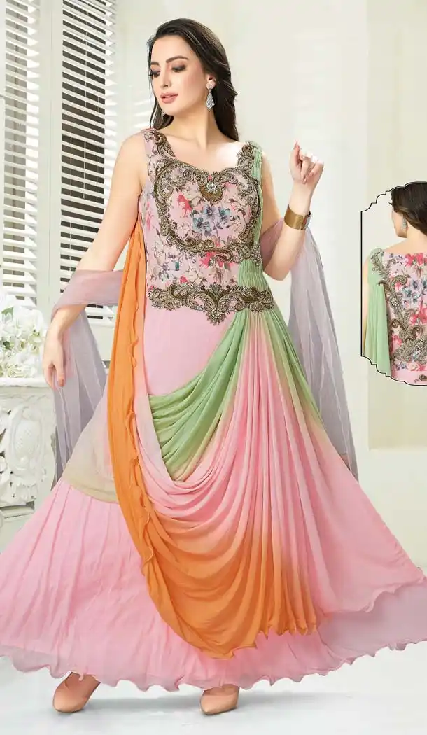 Pink Color Net Silk Designer Readymade Salwar Kameez -641280151