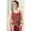 Pink Maroon Color Jacquard Designer Readymade Salwar Kameez