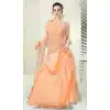 Peach Color Silk Georgette Designer Readymade Salwar Kameez
