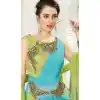 Pista Blue Color Net Silk Designer Readymade Salwar Kameez