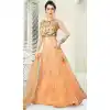 Peach Color Net Silk Designer Readymade Salwar Kameez
