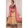 Peach Color Satin Silk Designer Plus Size Lehenga Choli