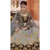 Grey Color Satin Silk Designer Plus Size Lehenga Choli