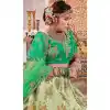 Pista Color Satin Silk Designer Plus Size Lehenga Choli
