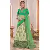 Pista Color Satin Silk Designer Plus Size Lehenga Choli