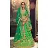 Green Color Banglori Silk Traditional Party Plus Size Lehenga Choli