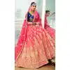 Pink Color Satin Silk Traditional Party Wear Lehenga Choli
