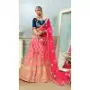 Pink Color Satin Silk Traditional Party Wear Lehenga Choli