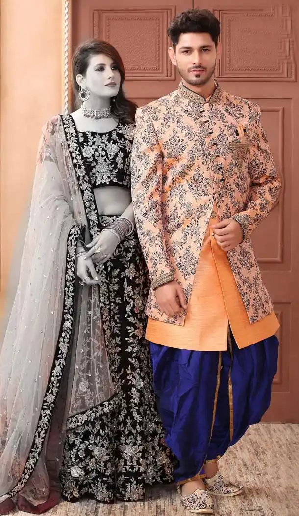 Charming Orange Color Imported Designer Readymade Man Sherwani -639779997