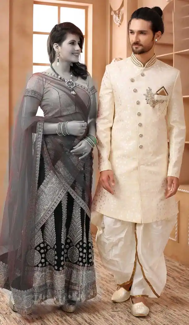 Chic Cream Color Imported Designer Readymade Man Sherwani -639780007