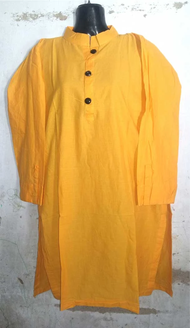 Yellow Color Cotton Party Readymade Kurtis | FH5555134