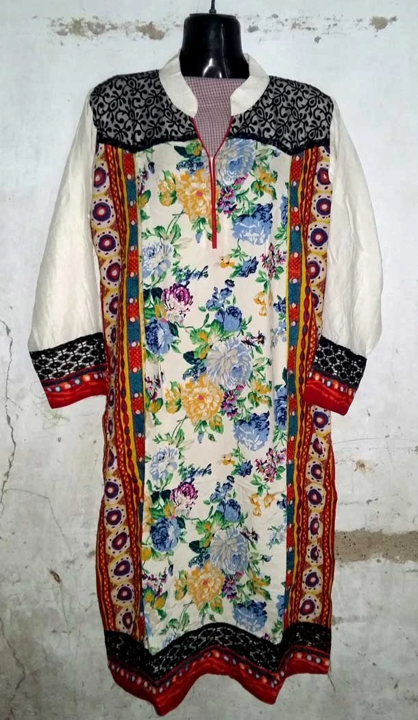 Multi Color Silk Party Readymade Kurtis | FH5555135