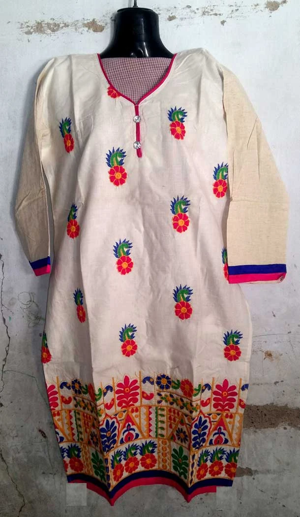 White Color Cotton Party Readymade Kurtis | FH5555137