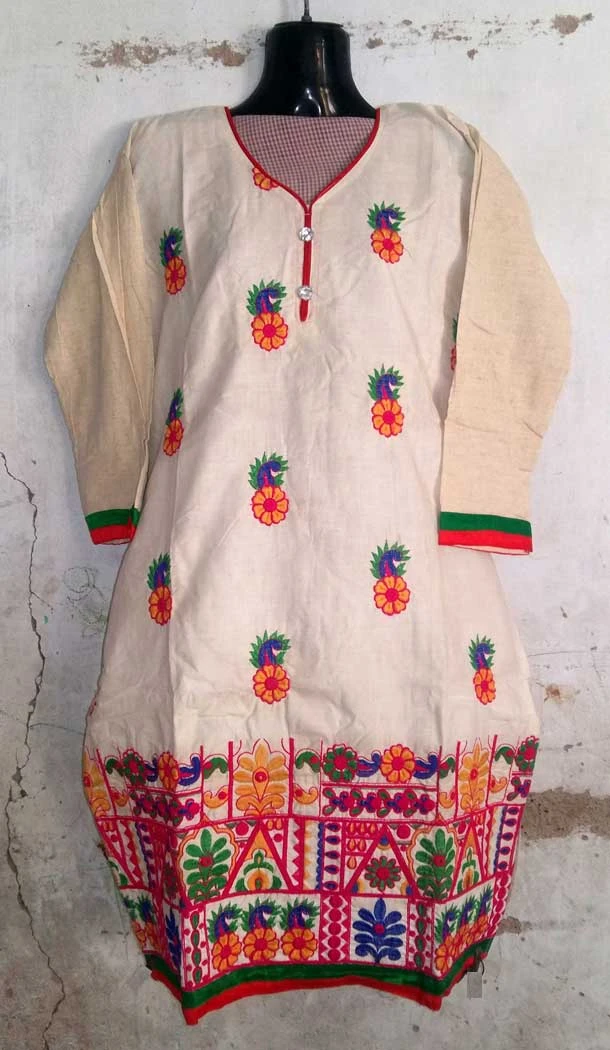 White Color Cotton Party Readymade Kurtis | FH5555139