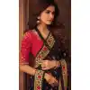 Black Color Silk Designer Trendsetter Saree Blouse