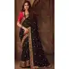 Black Color Silk Designer Trendsetter Saree Blouse