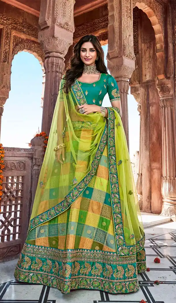 Exquisite Multi Color Silk Designer Bridal Wedding Lehenga Choli -644480554