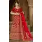 Aesthetic Red Color Velvet Designer Bridal Lehenga Choli -5284496