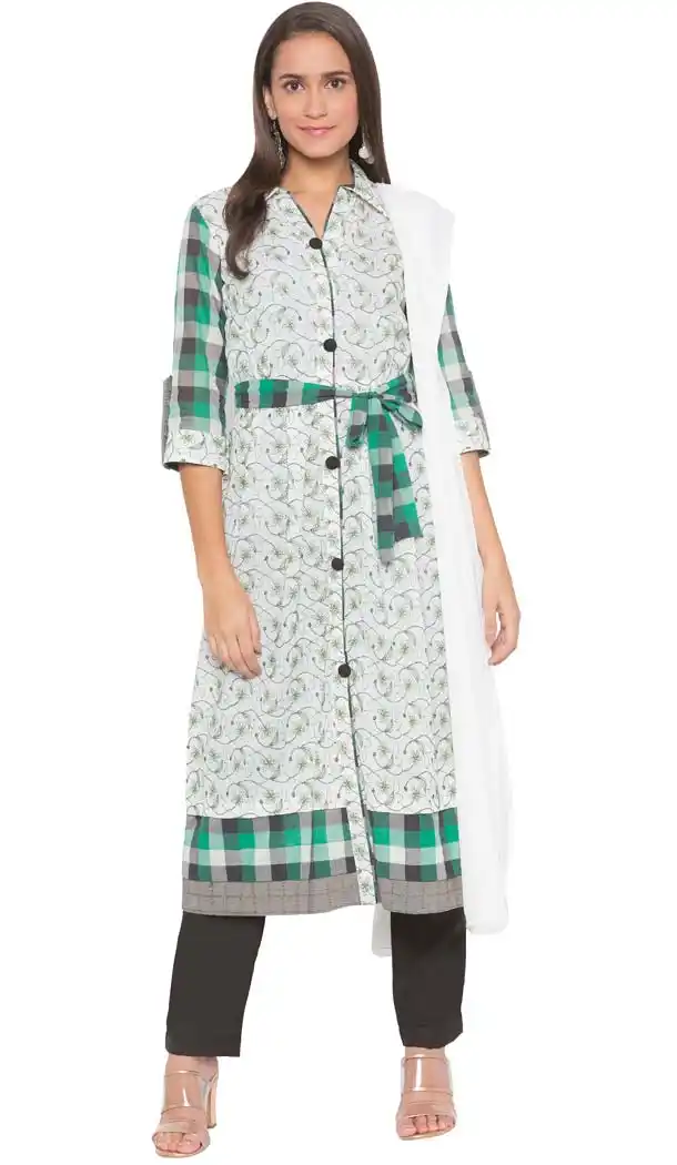 Chic Off White Color Cotton Plus SIze Readymade Salwar Kameez -653281658