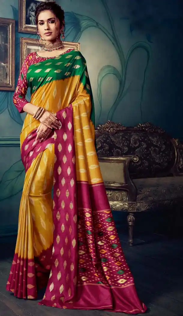 Alluring Multi Color Cotton Silk Casual Wear Printed Silk Saree -653881698