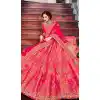 Red Color Silk Jacquard Designer Plus Size Lehenga Choli