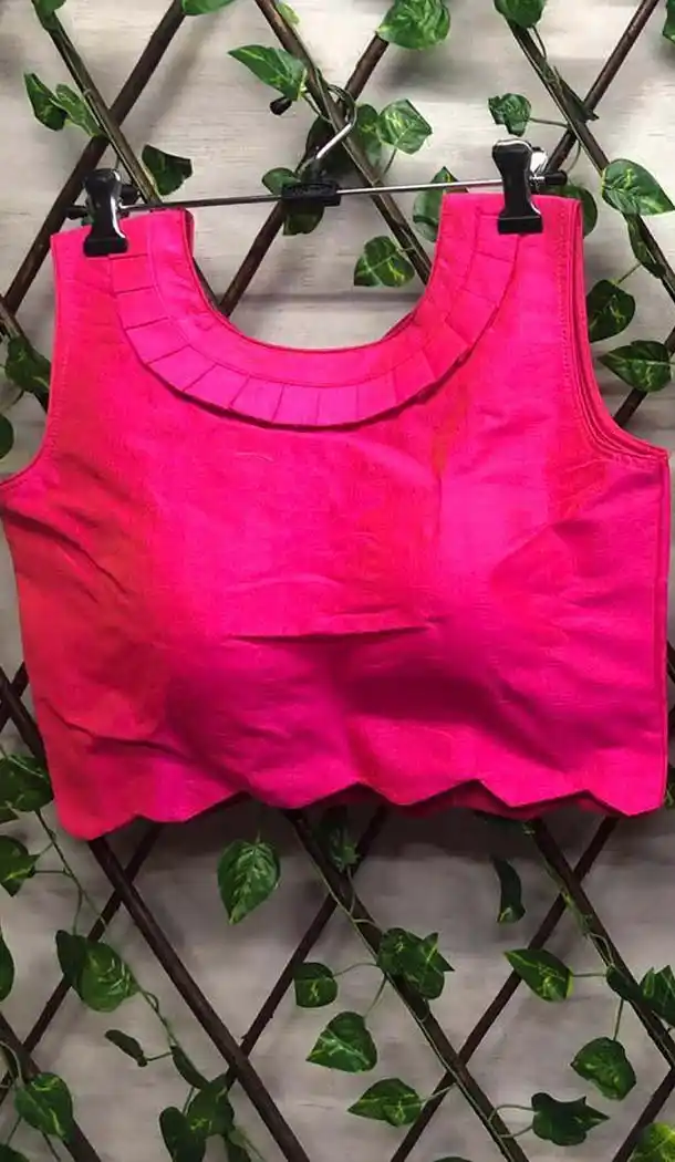 Engaging Malabari Silk Designer Plain Work Readymade Blouse