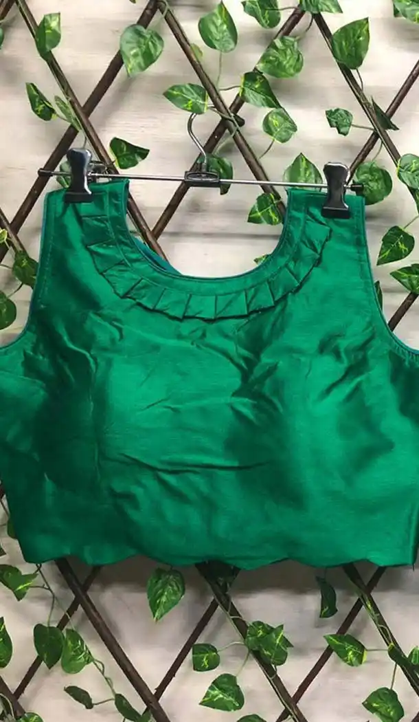Engaging Malabari Silk Designer Plain Work Readymade Blouse