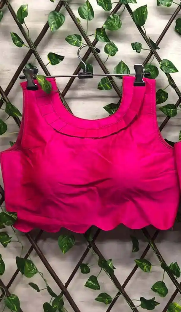 Engaging Malabari Silk Designer Plain Work Readymade Blouse