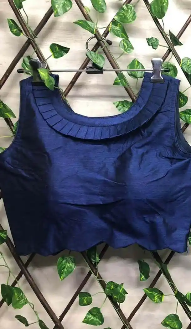 Engaging Malabari Silk Designer Plain Work Readymade Blouse