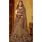 Exotic Maroon Beige Color Velvet Bridal Wedding Lehenga Choli -70611113