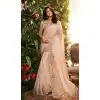 Baby Pink Color Pure Organza Party Wear Saree Blouse