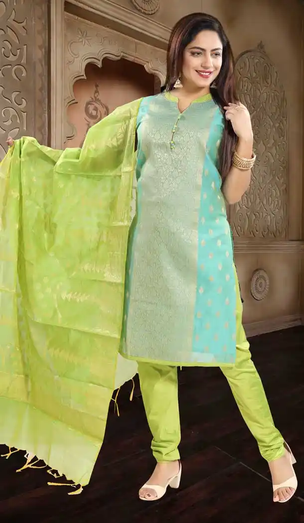 Captivating Firozi Blue Color Banglori Silk Designer Plus Size Readymade Suit -673284618